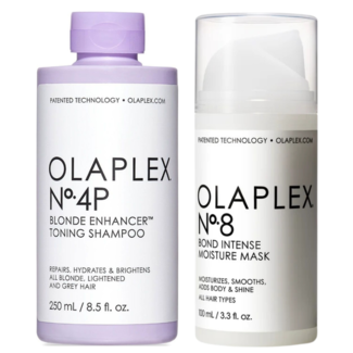 Olaplex Olaplex CombiDeal - Nr.4P Blonde Enhancer Toning Shampoo 250 ml & Nr.8 Intense Bonding Mask 100 ml - für alle Haartypen