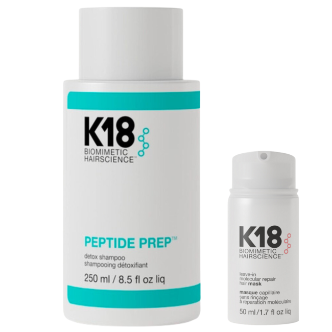 K18 CombiDeal - Shampooing Detox 250 ml et Masque Hair Repair 50 ml - pour tous types de cheveux