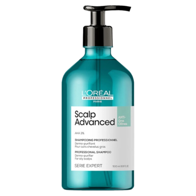 L'Oréal Professionnel - Scalp Advanced - Anti-Fettigkeit | Shampoo für schlaffes, kraftloses oder fettiges Haar - 500 ml