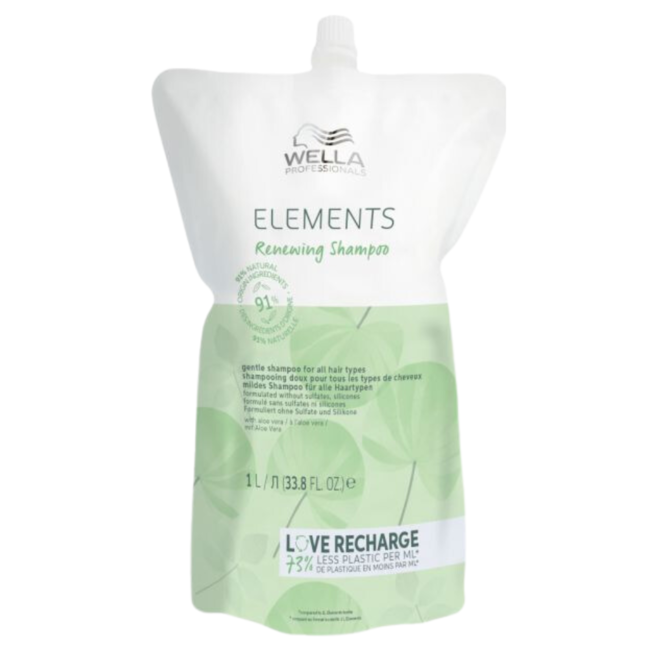 Wella Professionals - ELEMENTS - Elements Shampoo POUCH/REFILL | Shampoo for all hair types - 1000ML