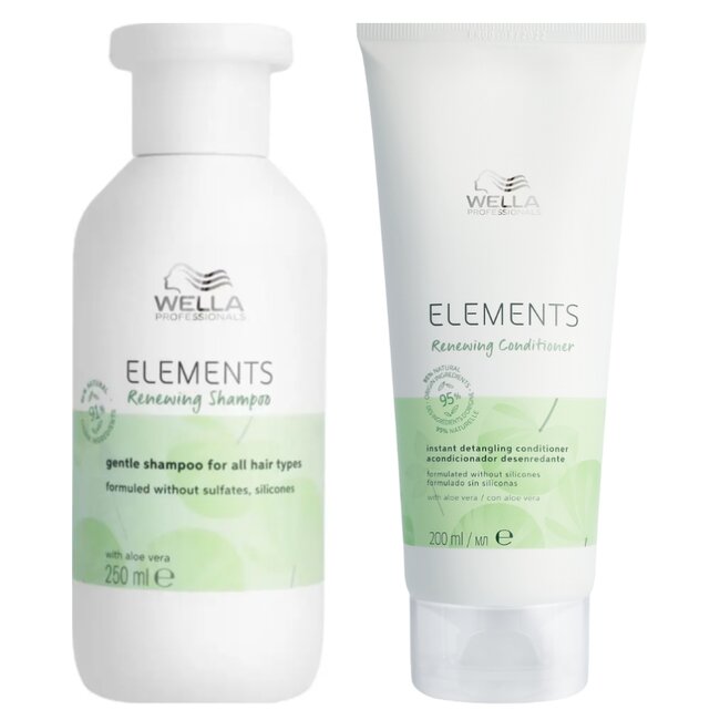 Wella Professionals CombiDeal - Shampooing Elements Renewing 250 ml et Après-shampooing Elements 200 ml - pour tous types de cheveux