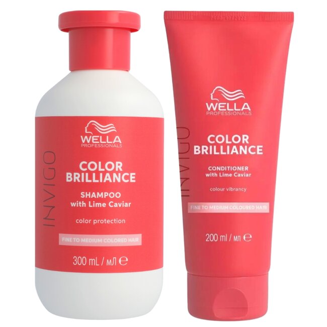 Wella Professionals CombiDeal - Shampooing Brilliance Fine 300 ml et Après-shampooing Brilliance Fine 200 ml - pour cheveux colorés