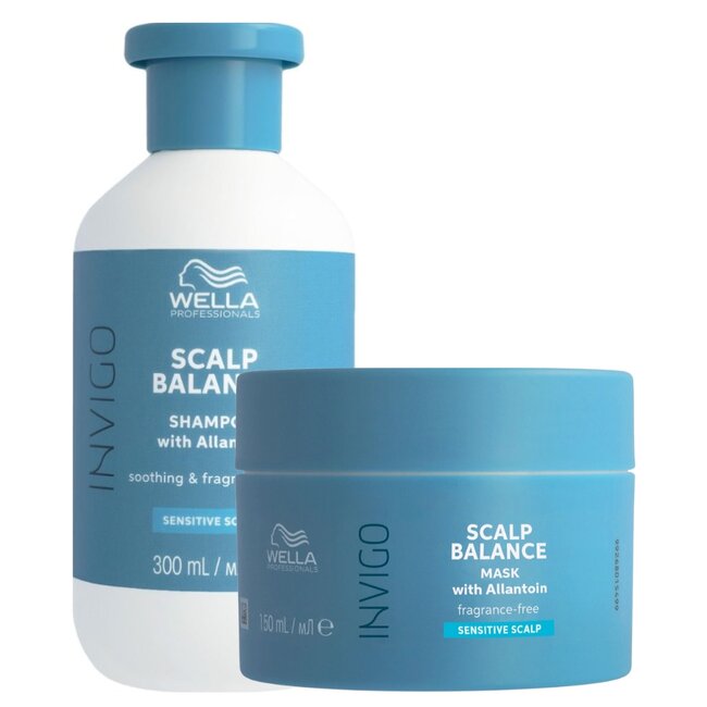 Wella Professionals CombiDeal - Shampooing Scalp Balance Cuir Chevelu Sensible (Senso Calm) 300 ml et Masque Scalp Balance Cuir Chevelu Sensible (Senso Calm) 150 ml - pour cuir chevelu sensible