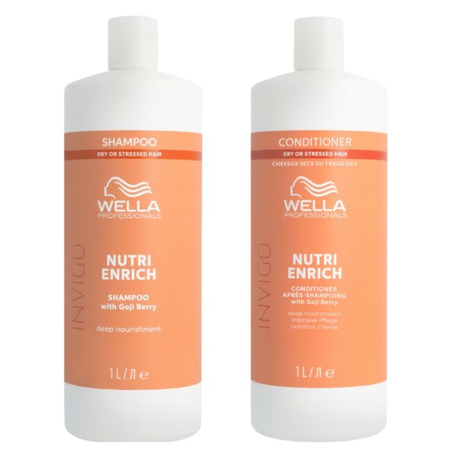 Wella Professionals CombiDeal - Enrich Shampoo 1L & Enrich Conditioner 1L | for dry or sun damaged hair