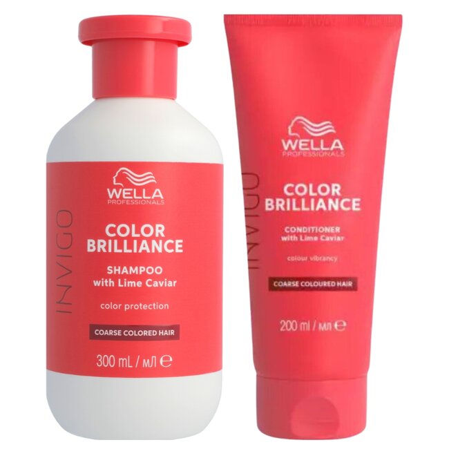 Wella Professionals CombiDeal - Brilliance Shampoo Grob 300ML & Brilliance Conditioner Grob 200ML | für coloriertes Haar