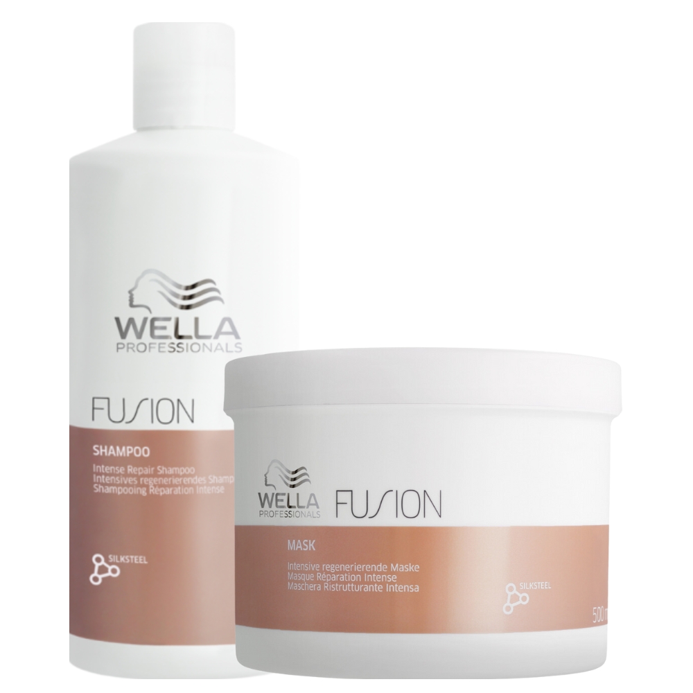 Wella Professionals Wella Professionals CombiDeal - Fusion Shampoo 500ML & Fusion Mask 500ML | pour tous les types de cheveux