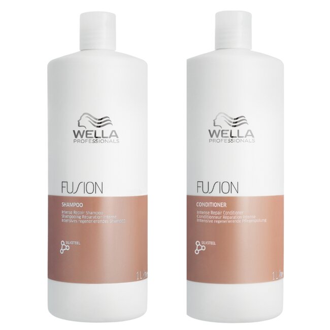 Wella Professionals CombiDeal - Shampooing Fusion 1 L et Après-shampooing Fusion 1 L - pour tous types de cheveux
