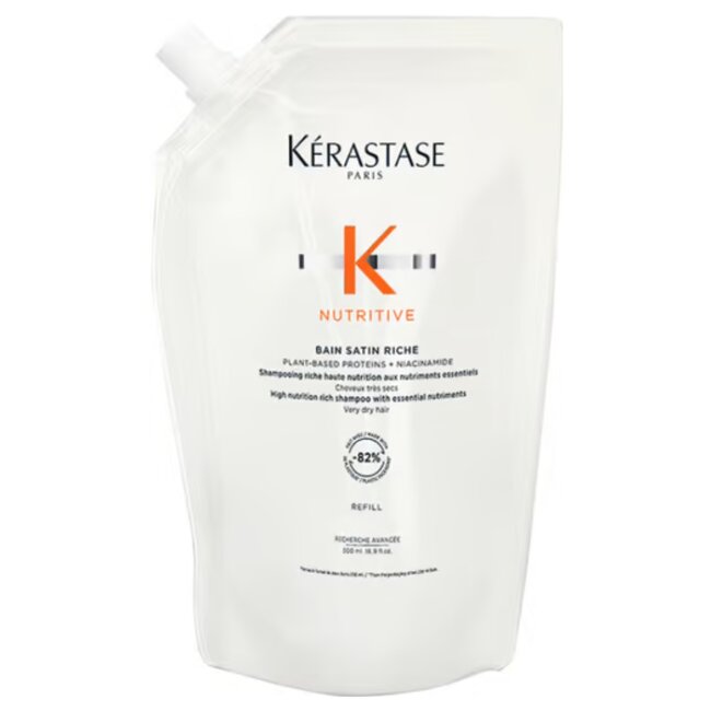 Kérastase - Nutritive - Bain Satin Riche Refill - Shampooing pour cheveux secs ou abîmés par le soleil - 500 ml
