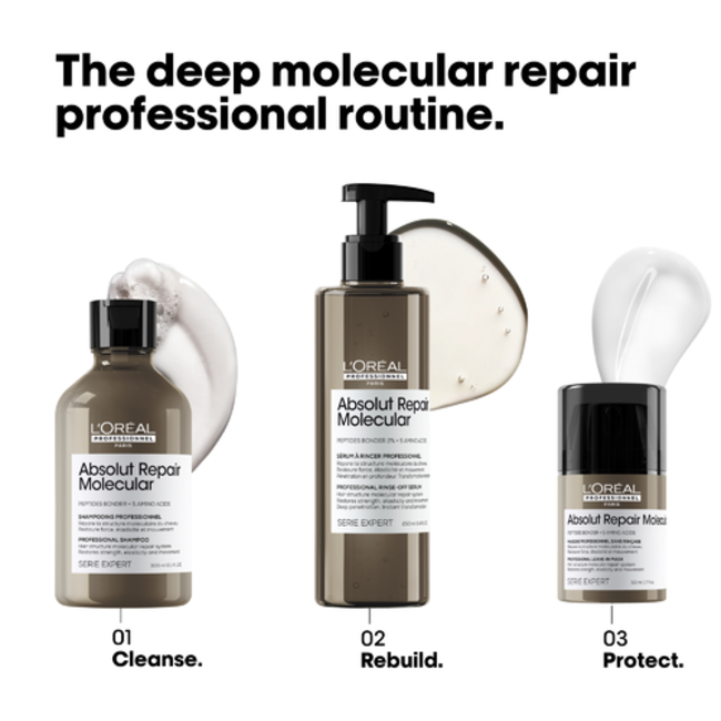 L’Oréal Professionnel - Absolut Repair Molecular | Leave-in voor beschadigd- of onhandelbaar haar - 50 ml