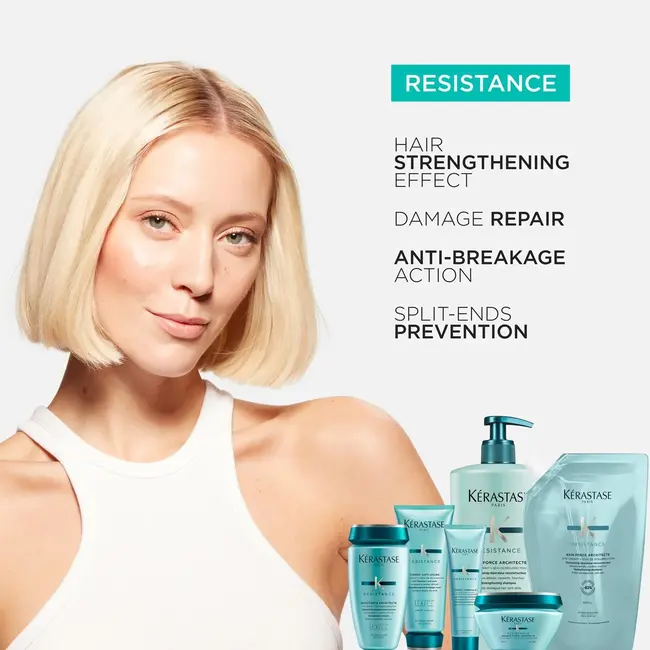 Kérastase - Résistance - Bain Force Architecte Refill | Shampoo voor beschadigd- of onhandelbaar haar - 500 ml