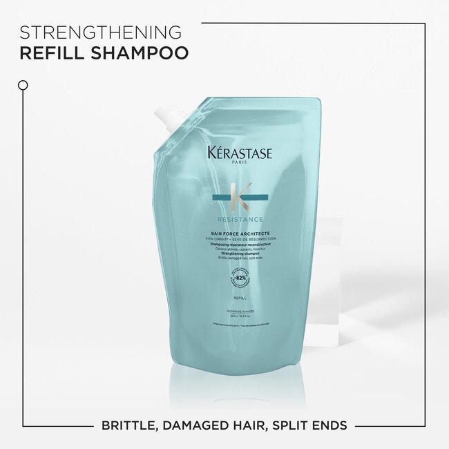 Kérastase - Résistance - Bain Force Architecte Refill | Shampoo voor beschadigd- of onhandelbaar haar - 500 ml