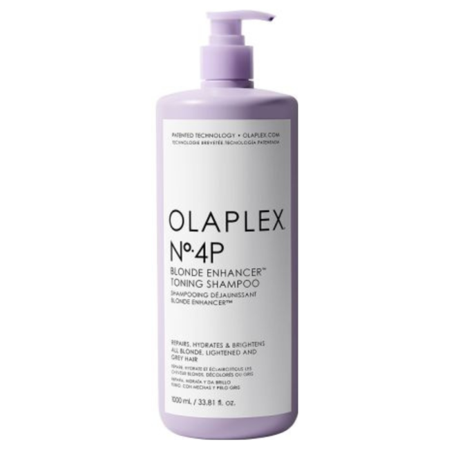 Olaplex - Shampooing Tonifiant No.4P Blonde Enhancer - Shampooing pour tous types de cheveux - 1000 ml
