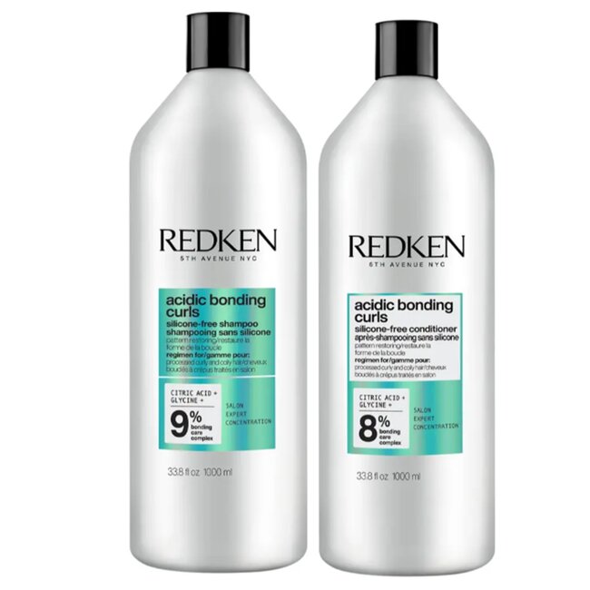 Redken CombiDeal - Acidic Bonding Curls - Shampoo 1000 ML & Conditioner 1000 ML | für lockiges oder frizziges Haar