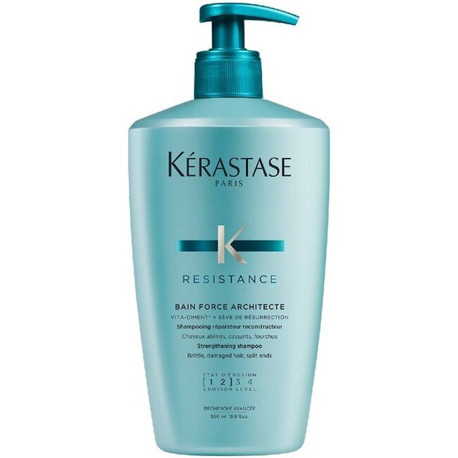 Kérastase - Résistance - Bain Force Architecte | Shampooing pour cheveux abîmés ou indisciplinés - 500 ml