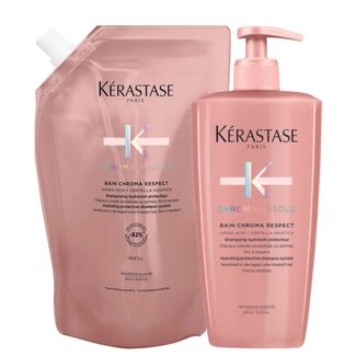 Kérastase Kérastase CombiDeal - Chroma Absolu - Bain Chroma Respect 500 ml et Bain Chroma Respect Refill 500 ml | pour cheveux colorés