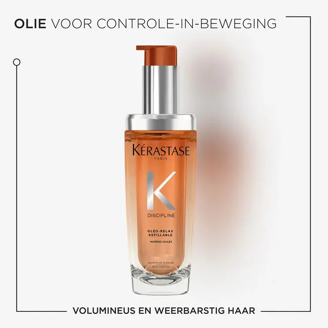 Kérastase Combo Deal - Discipline | Huile Oleo Relax 75 ml & Huile Oleo Relax Refill 75 ml - for damaged or unruly hair