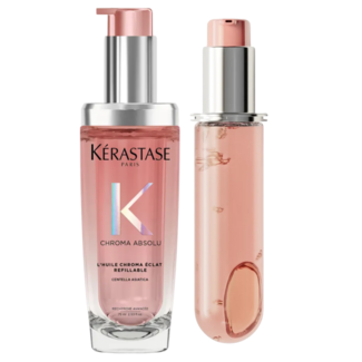 Kérastase Kérastase CombiDeal - Chroma Absolu - Huile Chroma Éclat 75 ml & Huile Chroma Éclat 75 ml (refill) - voor gekleurd haar