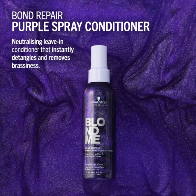 Schwarzkopf Professional - BlondMe  - Bond Repair Purple Spray Conditioner | Conditioner voor blond haar - 150ml
