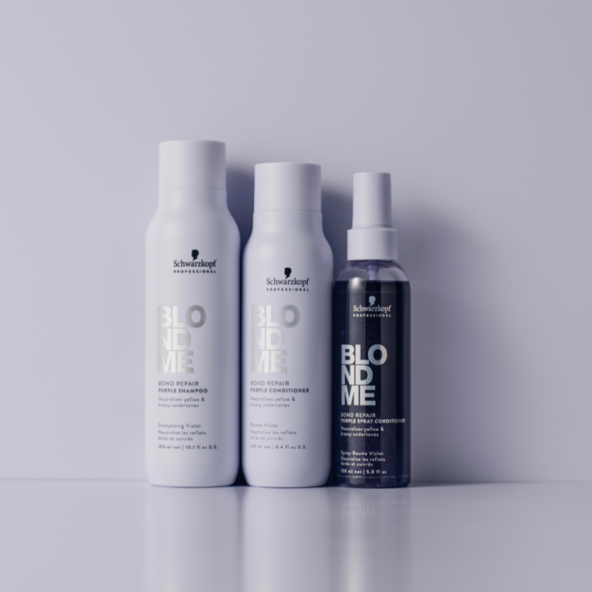 Schwarzkopf Professional - BlondMe  - Bond Repair Purple Conditioner  | Conditioner voor blond haar - 250ml