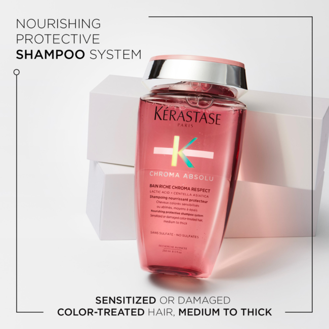 Kérastase - Chroma Absolu - Bain Riche Chroma Respect | Shampoo pour cheveux colorés - 250 ml