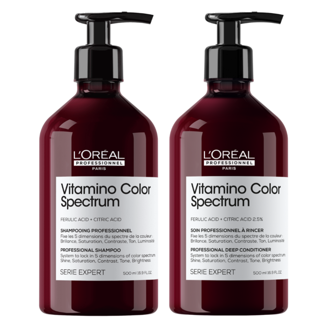 L’Oréal Professionnel CombiDeal - Vitamino Color Spectrum | Shampoo 500 ML & Conditioner 500 ML - voor gekleurd haar