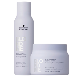 Schwarzkopf Professional Schwarzkopf Professional CombiDeal - BlondMe | Bond Repair Purple Shampoo 300 ml & Purple Mask 200 ml - for blonde hair