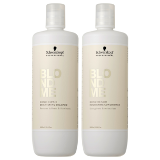 Schwarzkopf Professional Schwarzkopf Professional CombiDeal - BlondMe | Bond Repair Brightening Shampoo 1000 ml & Nourishing Conditioner 1000 ml - for blonde hair