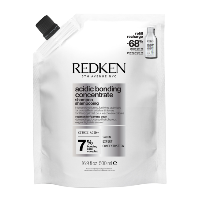 Redken - Acidic Bonding Concentrate - Refill | Shampoo voor beschadigd- of onhandelbaar haar - 500 ml