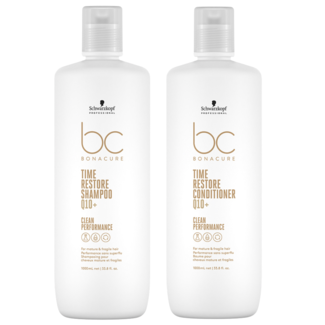 Schwarzkopf Professional Schwarzkopf Professional Combo Deal – Bonacure | Time Restore Shampoo 1000ML & Conditioner 1000ML – for dry or sun-damaged hair