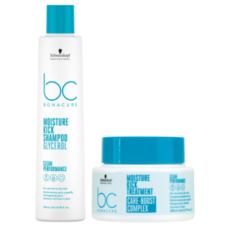 Schwarzkopf Professional Offre Combinée Schwarzkopf Professional – Bonacure | Moisture Kick Shampooing 250ML & Masque 200ML – pour cheveux secs ou abîmés par le soleil