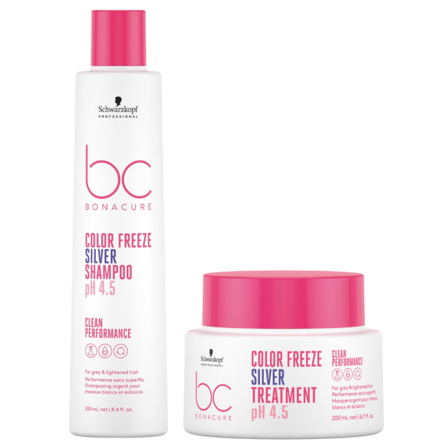 Schwarzkopf Professional CombiDeal - Bonacure | Color Freeze Silver Shampoo 250ML & Masker 200ML - voor gekleurd haar