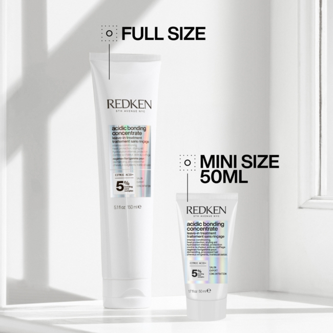 Redken – Acidic Bonding Concentrate | Soin sans rinçage pour cheveux abîmés ou indisciplinés – 50 ml