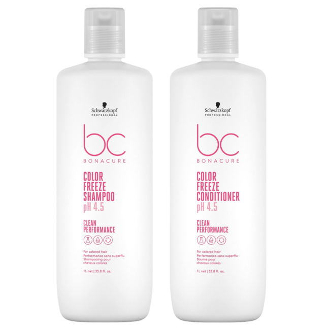 Schwarzkopf Professional CombiDeal – Bonacure | Color Freeze Shampoo 1000ML & Conditioner 1000ML – for color-treated hair