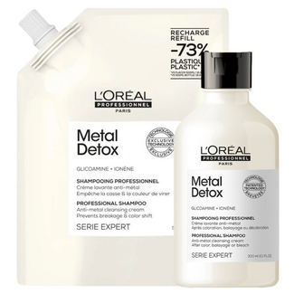 L’Oréal Professionnel L’Oréal Professionnel CombiDeal - Metal Detox - Shampoo 500 ML & Shampoo Refill 500 ML | voor gekleurd haar