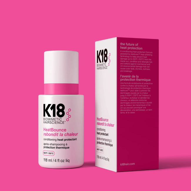 K18 - HeatBounce | Protection thermique pour tous types de cheveux - 118 ml