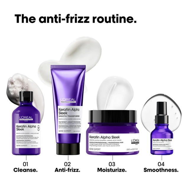 L’Oréal Professionnel – Keratin Alpha Sleek | Shampoo for curly or frizzy hair – 300 ml