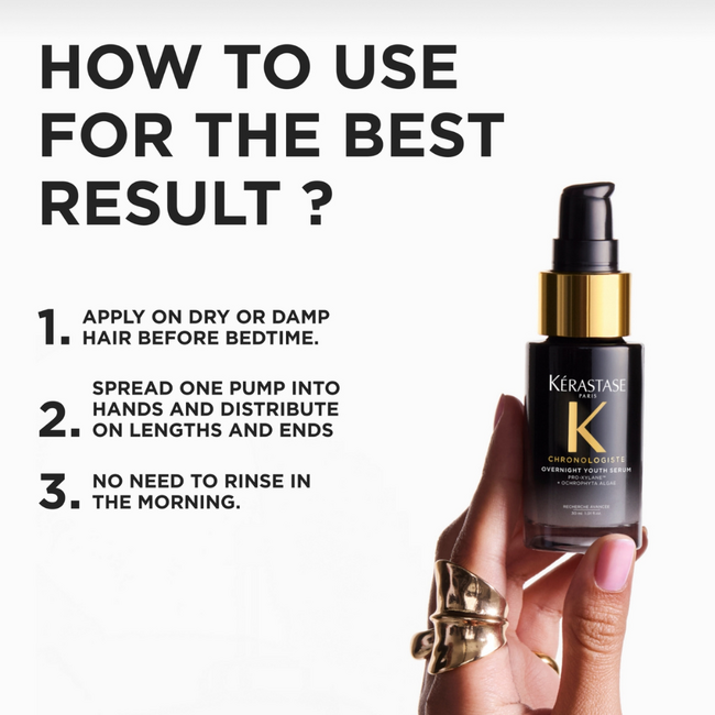 Kérastase – Chronologiste – Overnight Youth Serum | Sérum capillaire pour cheveux ternes – 30 ml