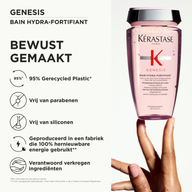 Kérastase CombiDeal - Genesis - Bain Hydra-Fortifiant 250 ML & Fondant Renforcateur 200 ML | für dünner werdendes Haar