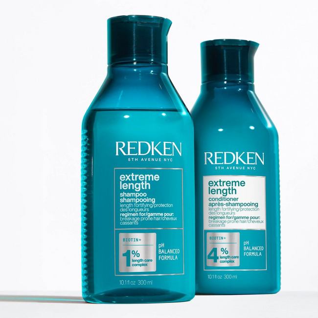 Redken CombiDeal - Extreme Length - Shampoo 300 ML & Conditioner 300 ML | for damaged or unmanageable hair