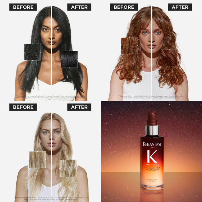 Kérastase CombiDeal – Genesis | Genesis Serum Anti‑Chute Fortifiant 90ml & Nutritive 8H Magic Night Serum 90ml – for thinning hair