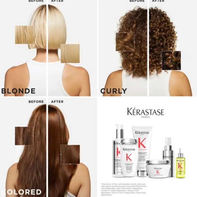 Kérastase CombiDeal - Première - Bain (Shampoo) Décalcifiant Réparateur 250 ML & Masque Filler Réparateur 200 ML | pour cheveux abîmés ou difficiles à coiffer