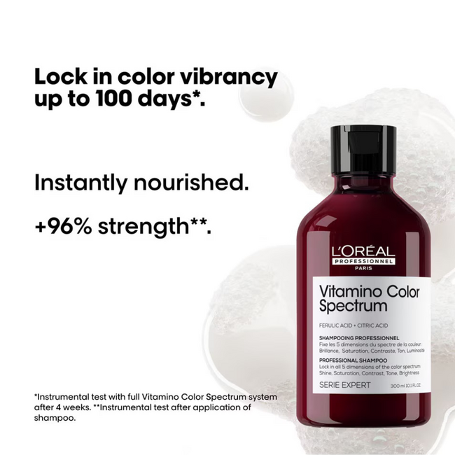 L’Oréal Professionnel CombiDeal – Vitamino Color Spectrum | Shampooing 300 ML & Après-shampooing 200 ML – pour cheveux colorés