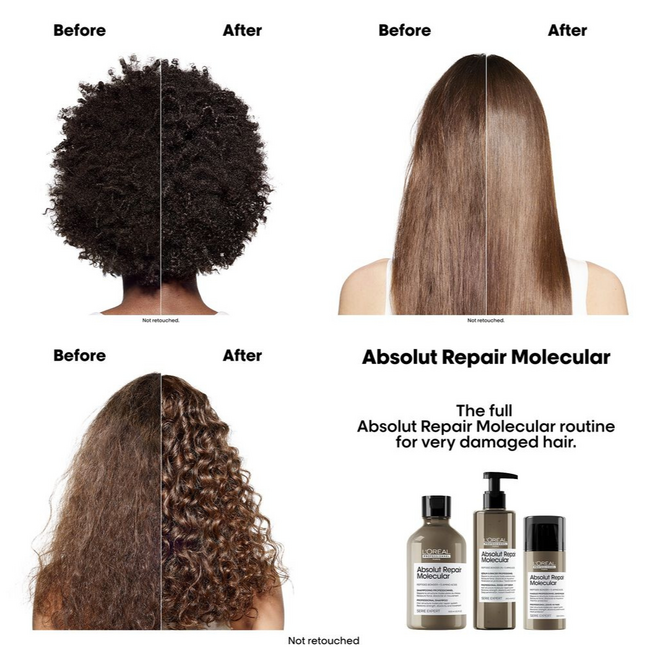 L’Oréal Professionnel Absolut Repair Molecular Refill Shampoo für geschädigtes oder widerspenstiges Haar – 1000 ml