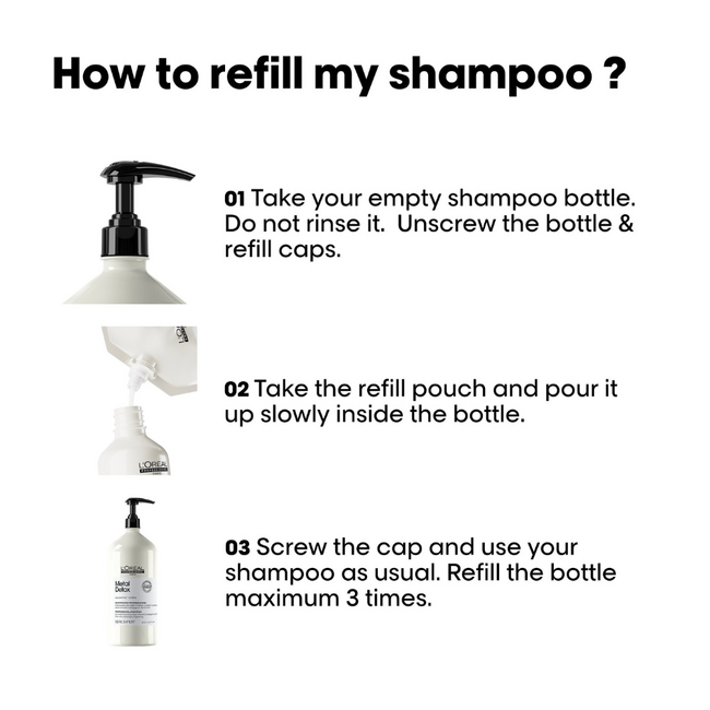 L’Oréal Professionnel Metal Detox Refill Shampoo für coloriertes Haar – 1000 ml