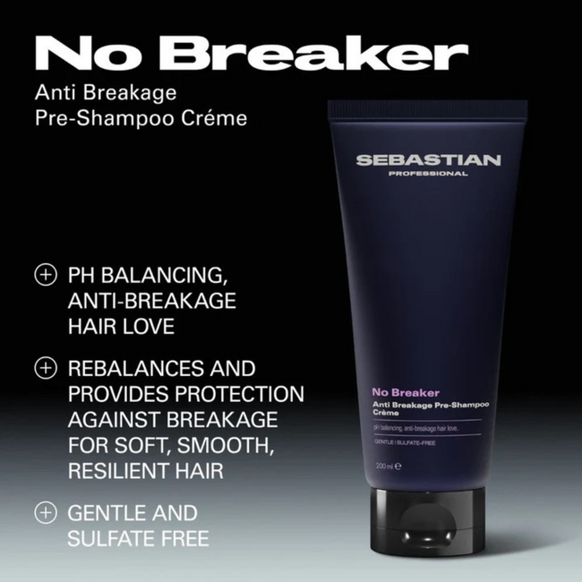 Sebastian Professional - No Breaker | Pre‑Shampoo for damaged or unruly hair - 200 ml