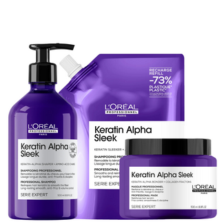 L'Oréal Professionnel L’Oréal Professionnel CombiDeal – Keratin Alpha Sleek | Routine pour cheveux bouclés ou frisottants