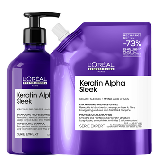 L'Oréal Professionnel L’Oréal Professionnel CombiDeal - Keratin Alpha Sleek | Shampoo 500 ML & Shampoo Refill 500 ML