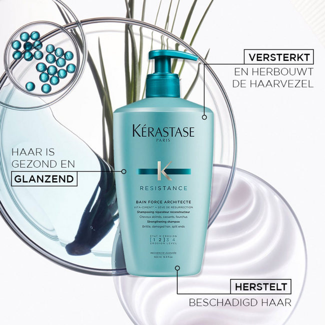 Kérastase CombiDeal - Résistance - Bain (Shampoo) Extentioniste 1L | voor gespleten haarpunten
