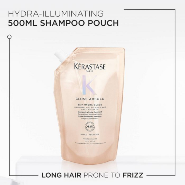Kérastase CombiDeal – Gloss Absolu | Bain Crème Hydra‑Glaze 500 ML & Bain Crème Hydra‑Glaze Refill 500 ML – pour cheveux ternes