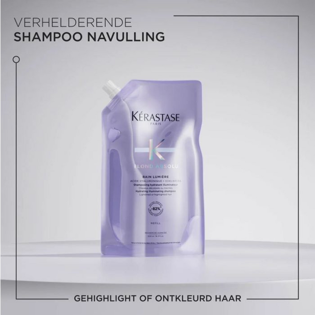 Kérastase CombiDeal - Blond Absolu - Bain (shampoo) Lumière 500 ML & Bain Lumière Refill 500ML | voor blond haar